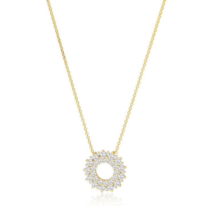 Livigno 18K Gold Plated Necklace w. Zirconias