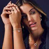 Livigno 18K Gold Plated Earrings w. Zirconias