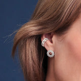 Livigno Silver Ear Cuff w. Zirconias