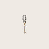 Circolo Lungo 18K Gold Plated Pendant w. Zirconias
