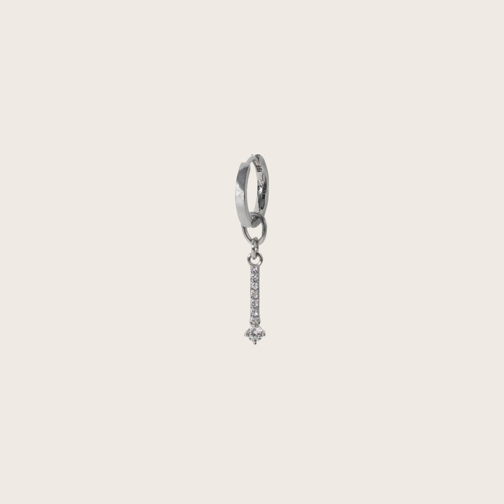 Circolo Lungo Silver Pendant w. Zirconias