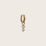Circolo Due 18K Gold Plated Pendant w. Zirconia