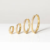 Ellera Grande Mixed Colours 18K Gold Plated Hoops w. Zirconia