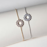 Livigno 18K Gold Plated Bracelet w. Zirconias