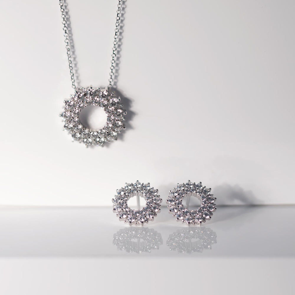 Livigno Silver Necklace w. Zirconias