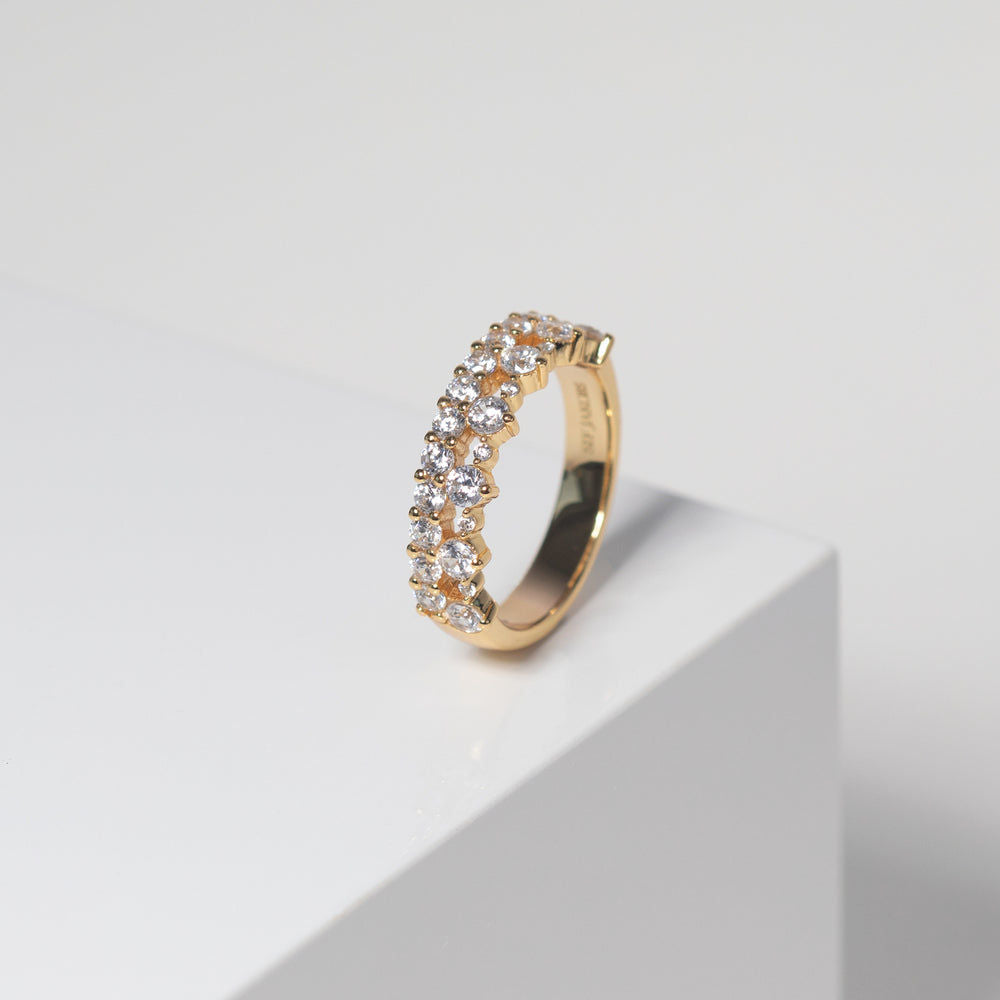 Livigno 18K vergoldeter Ring m. Zirkon