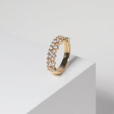 Livigno 18K Gold Plated Ring w. Zirconias