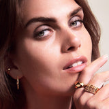 Ellera x-Grande gemischte Farben 18K Gold plattierte Reifen w. Zirkonia