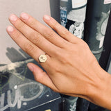 Dandelion Hexagonal 14K Gold Ring