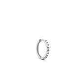 Rock Classic Small 18K Whitegold Hoop w. White Diamonds