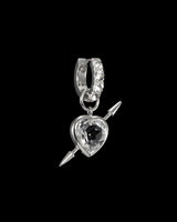 Rebel Love Silver Earring w. Clear Quartz