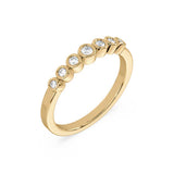 Asha 14k Guld Ring m. Diamanter
