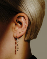 Dala Droplet Kite Beaded Stud 9K Gold Stud