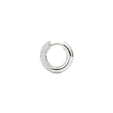 Absolut klein (eng) 18K Whitegold Hoops w. Diamanten