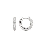 Absolut klein (eng) 18K Whitegold Hoops w. Diamanten