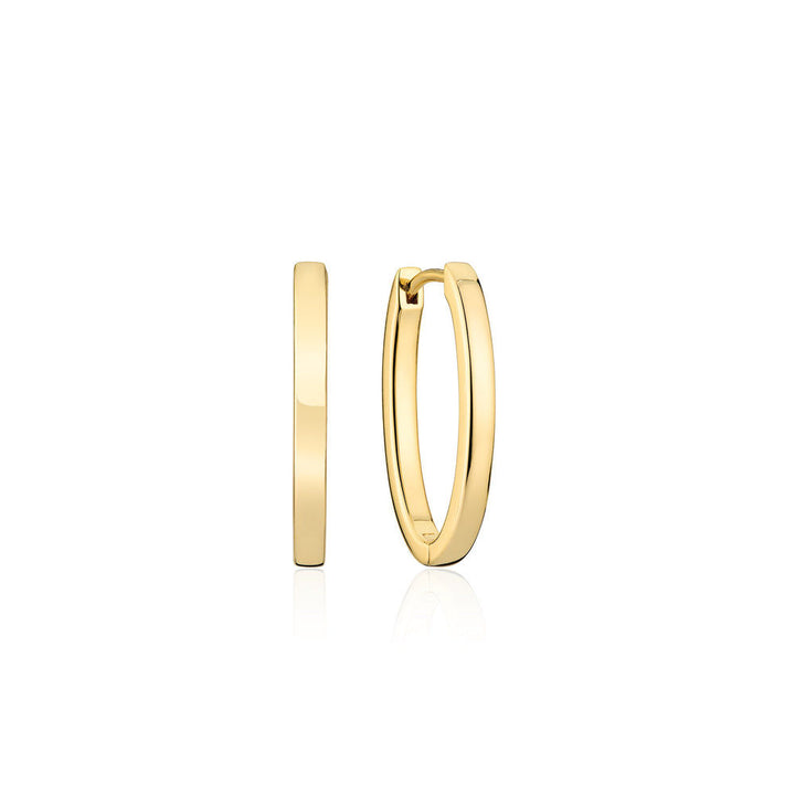 Ellisse Pianura Piccolo 18K Gold Plated Hoops