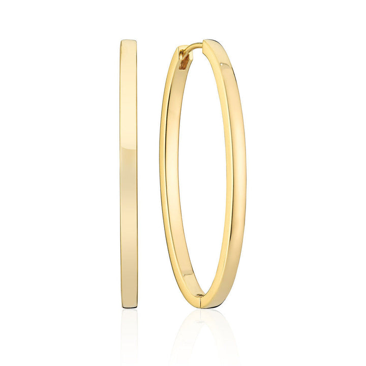 Ellisse Pianura Medio 18K Forgyldt Hoops