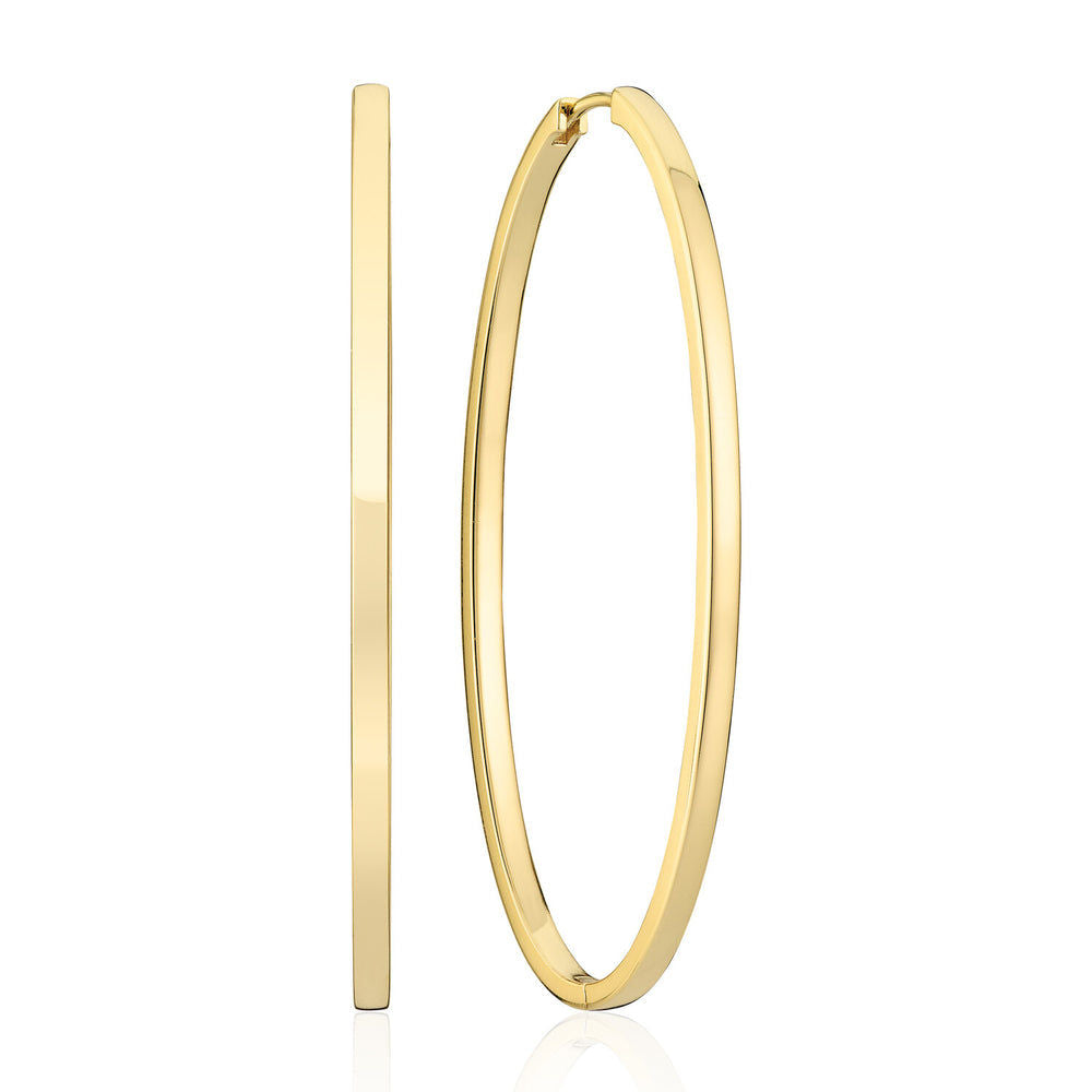 Ellisse Pianura Grande 18K Gold Plated Hoops