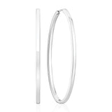 Ellisse Pianura Grande Silver Hoops