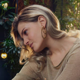 Ellisse Pianura Medio 18K Gold Plated Hoops