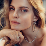 Ellisse Pianura Grande Silver Hoops