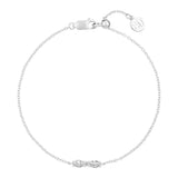 Ellera Ovale Silver Bracelet w. Zirconia