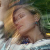 Ellisse Creolo 18K Gold Plated Hoops w. Zirconia