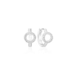 Biella Silver Hoops w. Zirconia