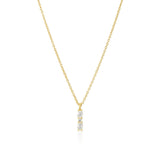 Ellera Ovale Piccolo 18K Forgyldt Halskæde m. Zirkoner