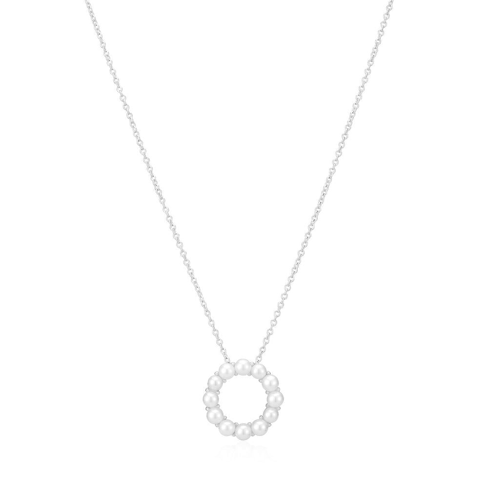 Biella Altro Perla Silber Halskette w. Perlen