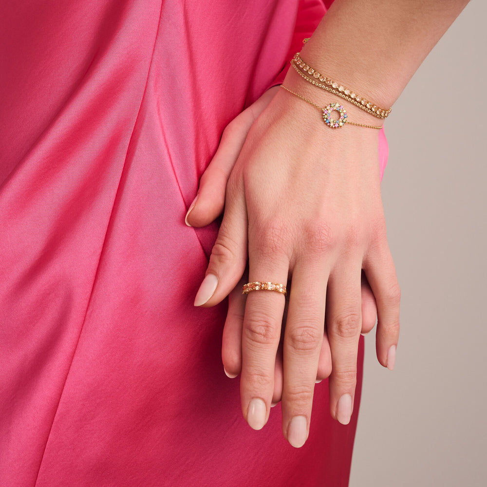 Livingo 18K Gold Plated Bracelet w. Zirconia