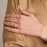 Ellera Ovale 18K Gold Plated Bracelet w. Zirconia