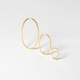 Ellisse Pianura Medio 18K Gold Plated Hoops