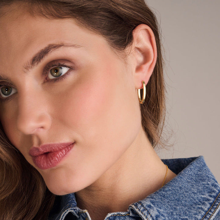 Ellisse Pianura Piccolo Silver Hoops
