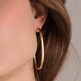Ellisse Pianura Grande 18K Gold Plated Hoops