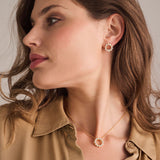 Biella Perla 18K Gold plattierte Halskette w. Zirkonia & Perle