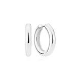 Carrara Pianura Medio Silver Hoops
