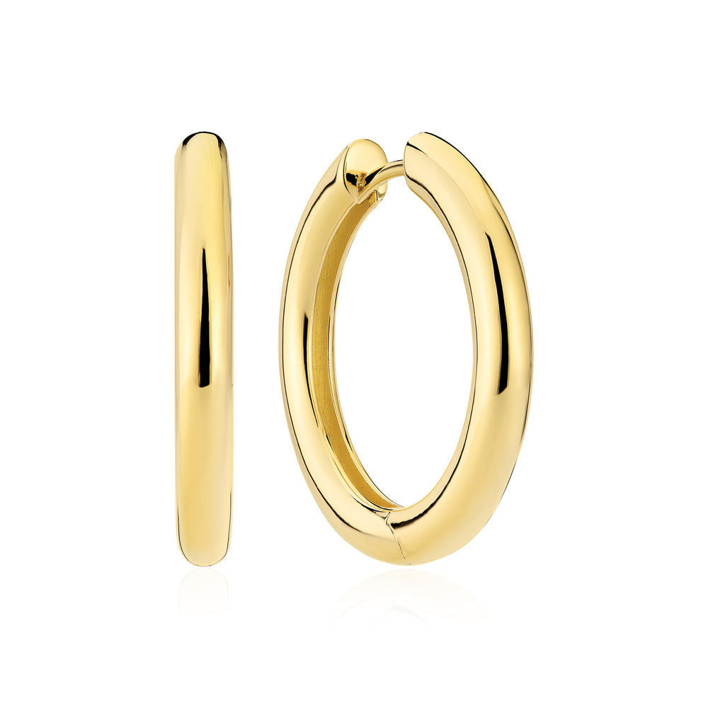Carrara Pianura Large 18K Gold Plated Hoops