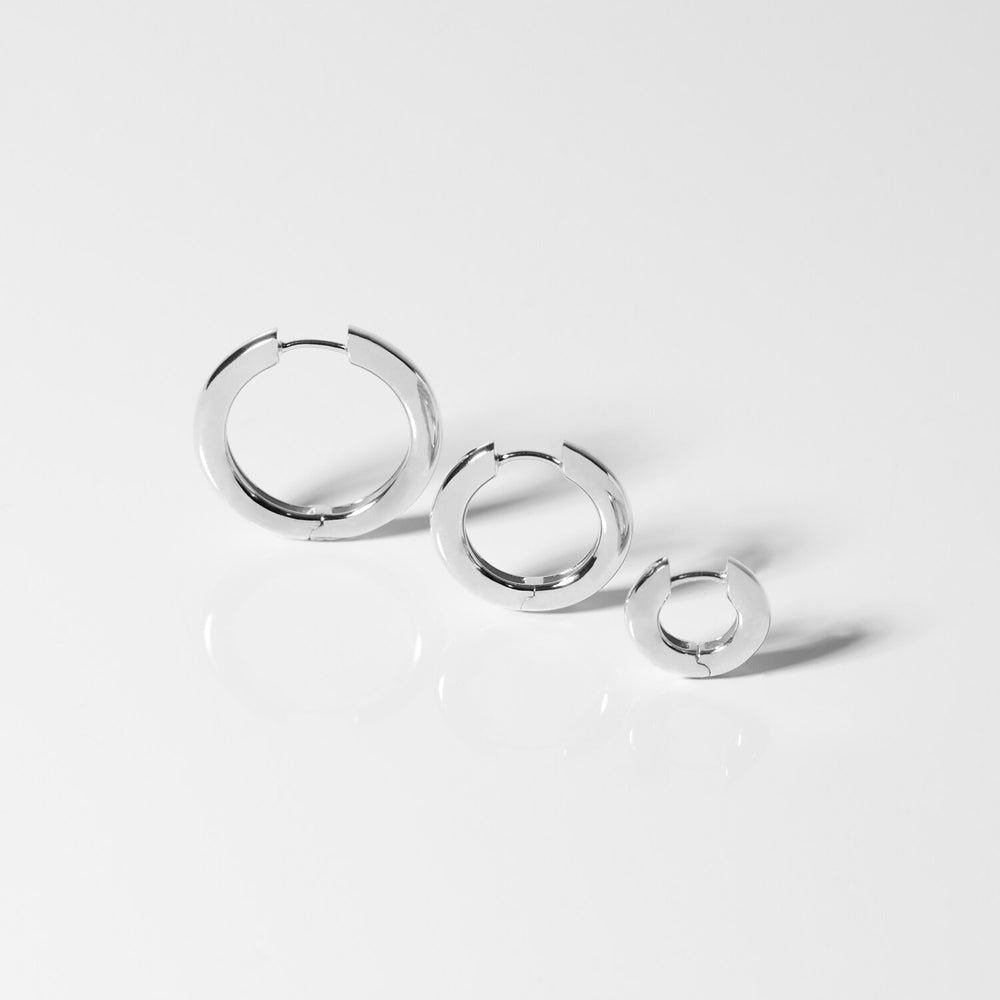 Carrara Pianura Small Sølv Hoops
