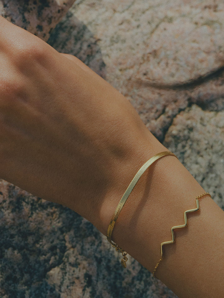 Sentiero Forgyldt Armbånd