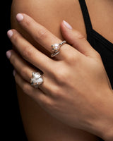 Claw Silver Ring w. Pearl