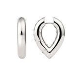 Drop Link Big Plain (28 mm) 18K Whitegold Hoops