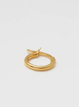 Wire Shiny 14K Gold Plated 12 mm Hoop