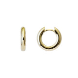 Classic Plain 13 mm 18K Gold Hoops