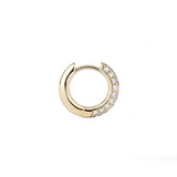 Classic Pavé 13 mm 18K Gold Hoops w. Diamonds