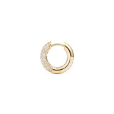 Absolute Small (Tight) 18K Gold Hoops w. Diamonds