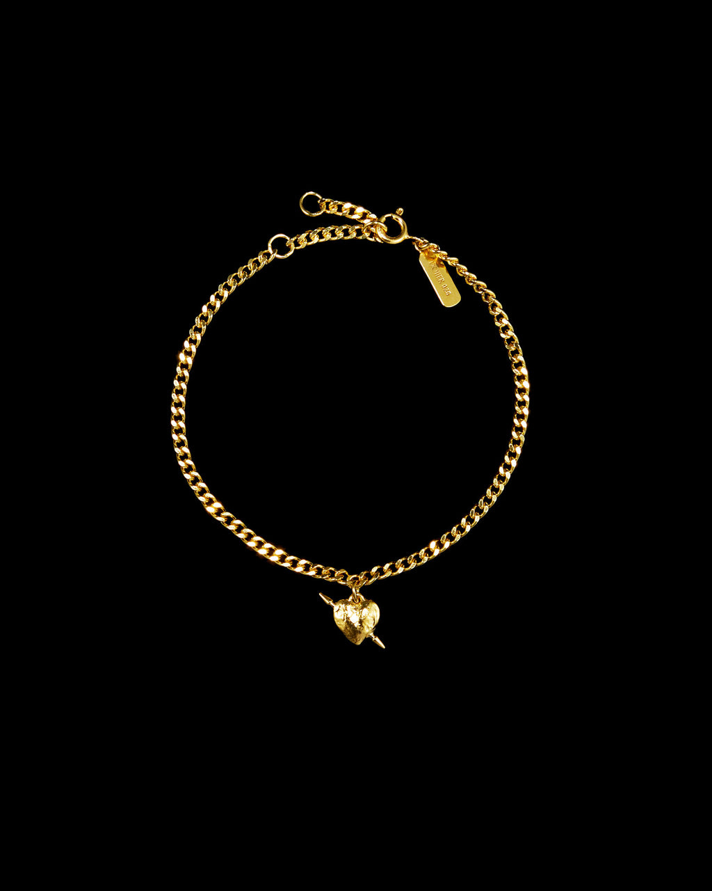 Tuvstarr's Heart Gold Plated Bracelet