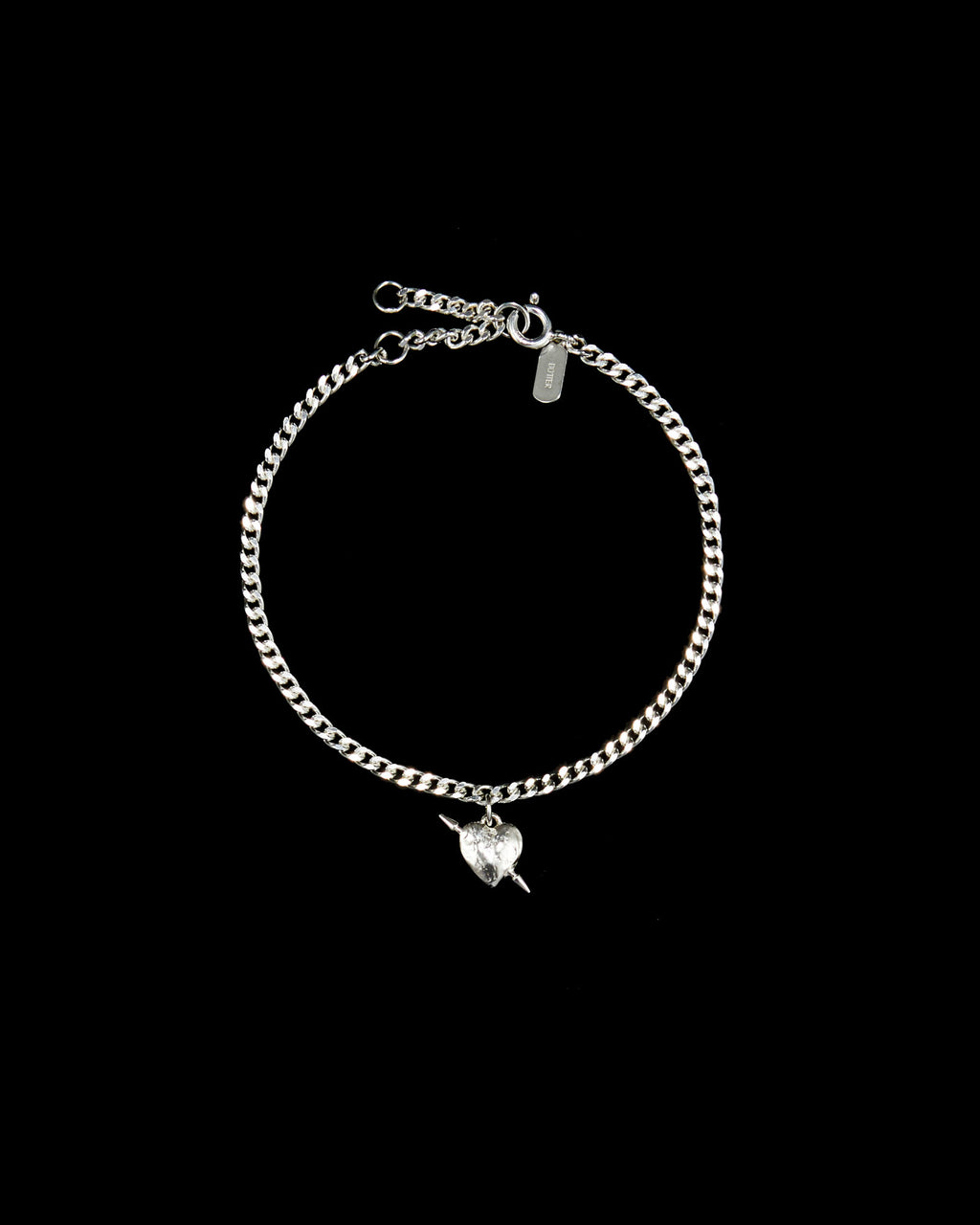 Tuvstarr's Heart Silver Bracelet