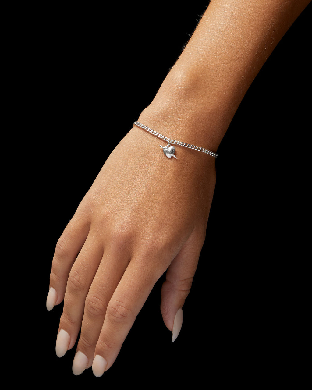 Tuvstarr's Heart Silver Bracelet