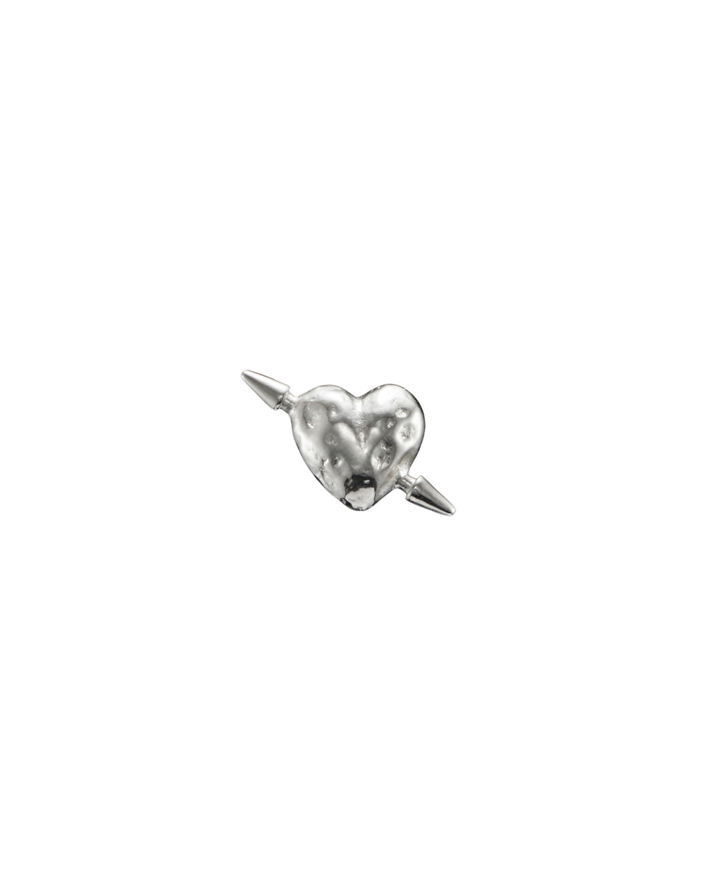 Tuvstarr's Heart Silver Stud